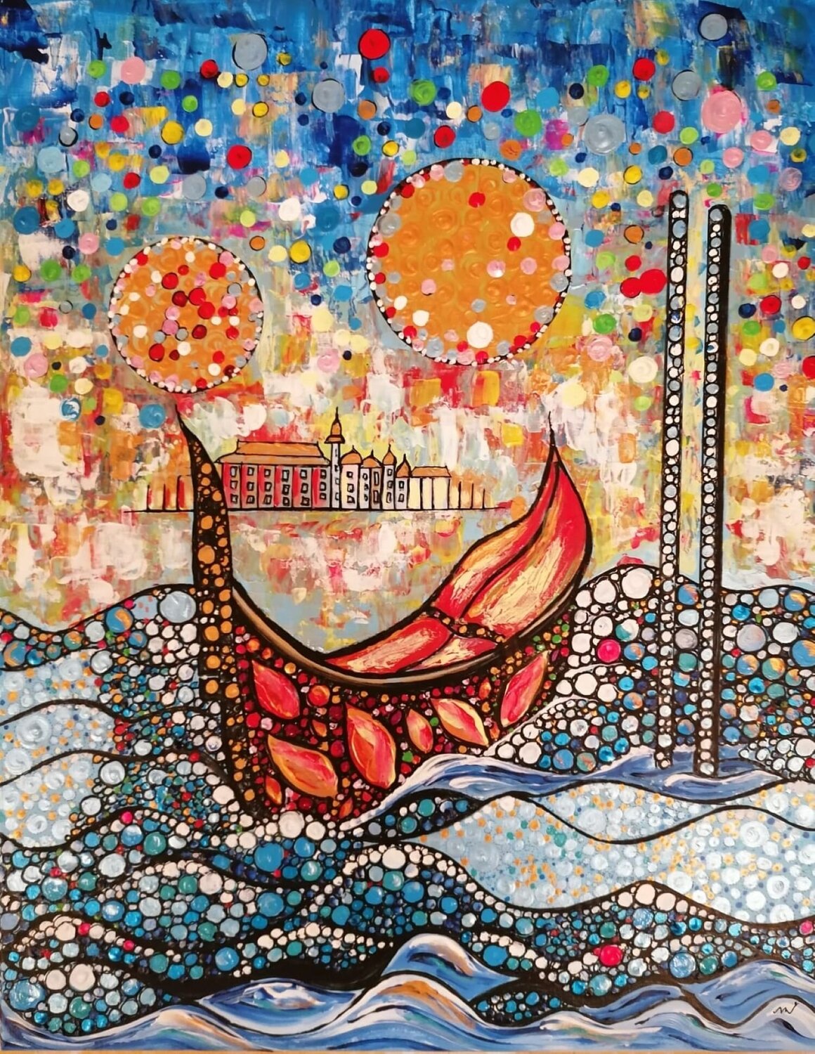 SPARKLING IN VENICE Christiane Martini Original painting for sale