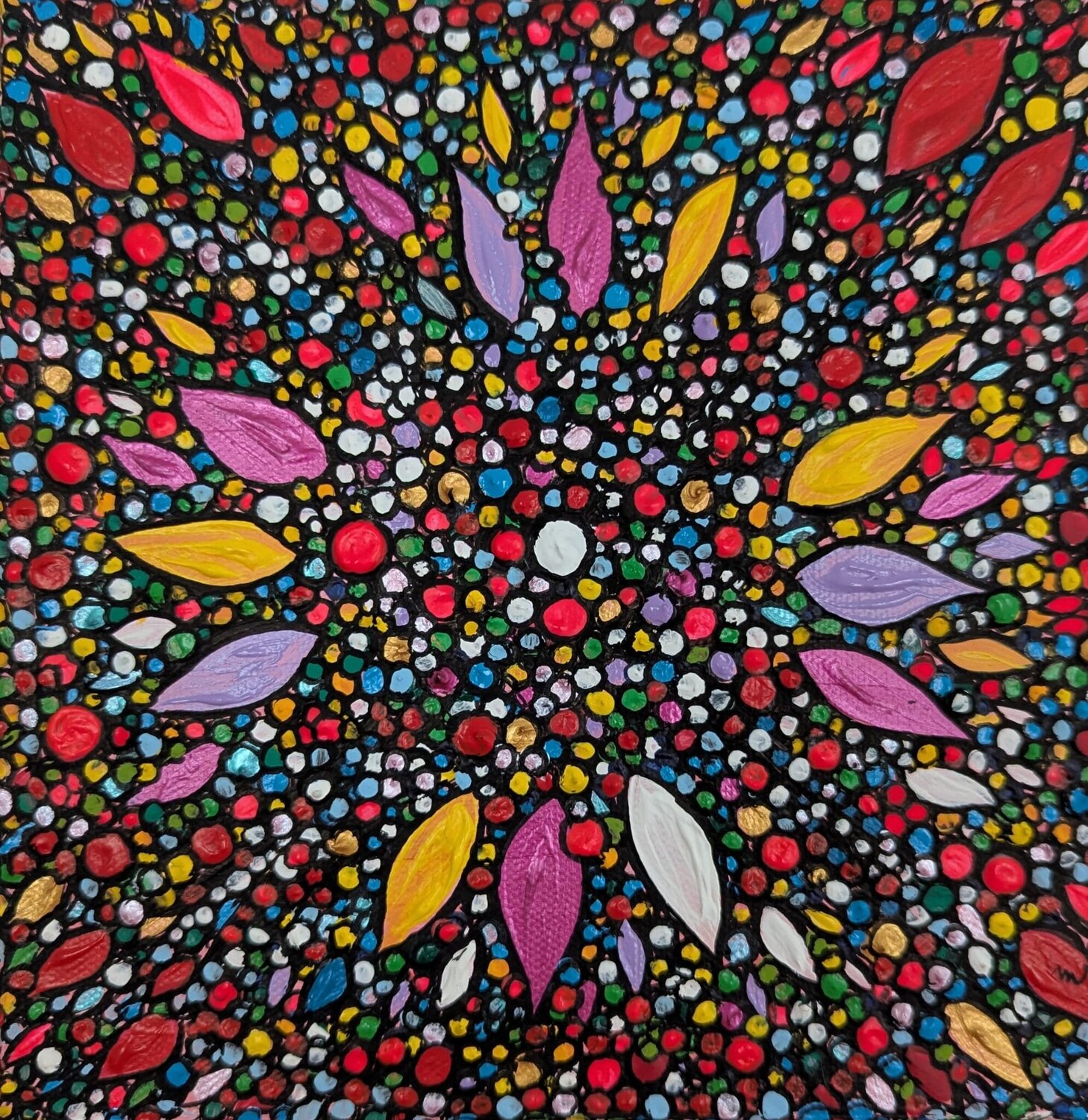 FLOWER POINTS Christiane Martini Original painting for sale