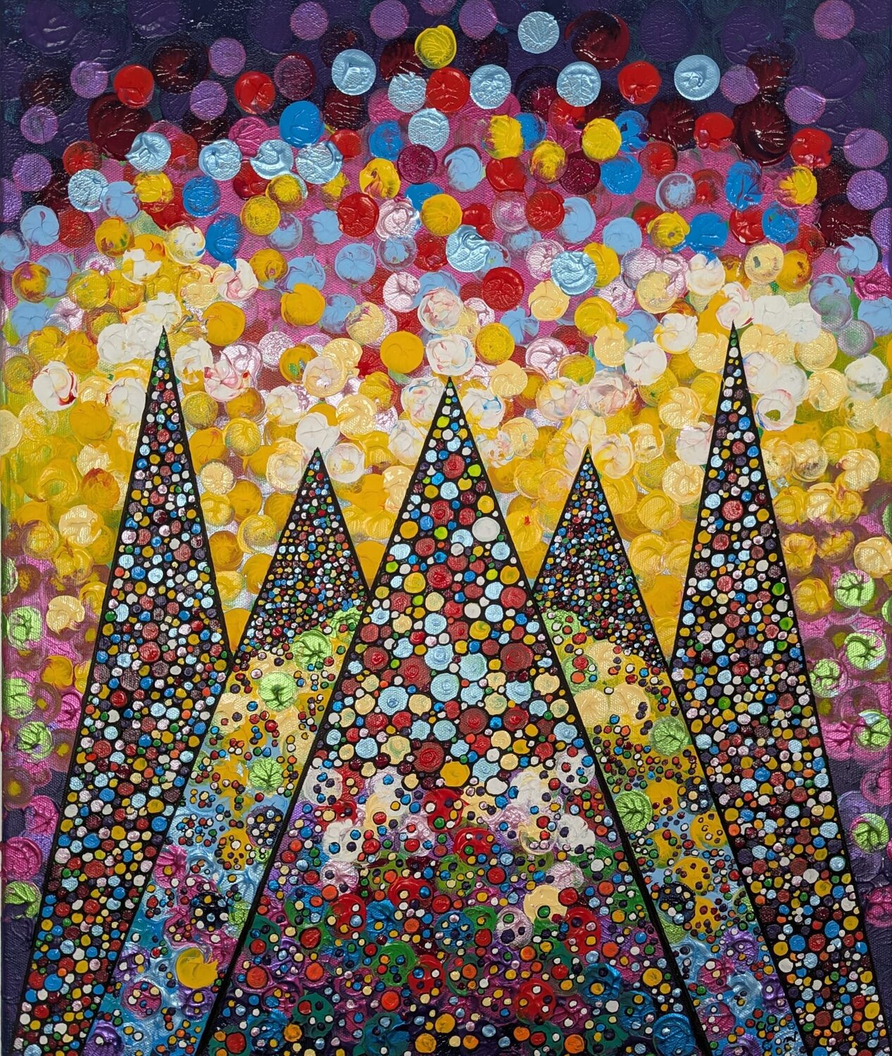 ONE POINT ONE WISH  3 Christiane Martini Original painting for sale