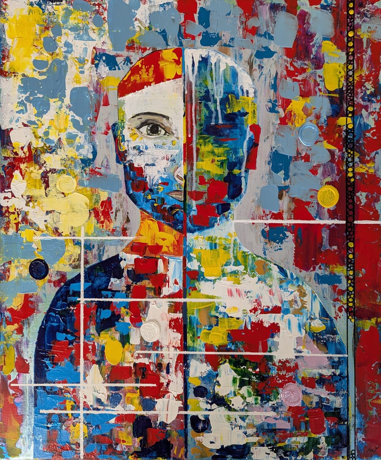 FACE 2 Christiane Martini Original painting for sale
