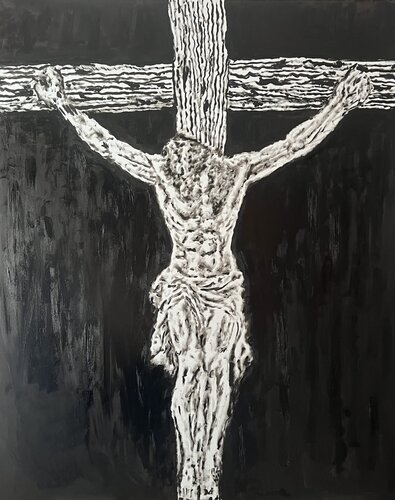 Im Schatten des Kreuzes by Daniel Pultorak, Painting for Sale on Select
