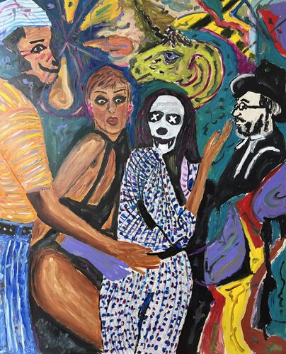 Die Nacht der vielen Gesichte by Daniel Pultorak, Painting for Sale on Select