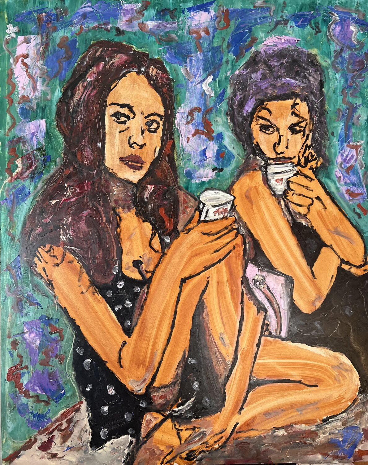 Zwei Tassen Stille Daniel Pultorak Original painting for sale