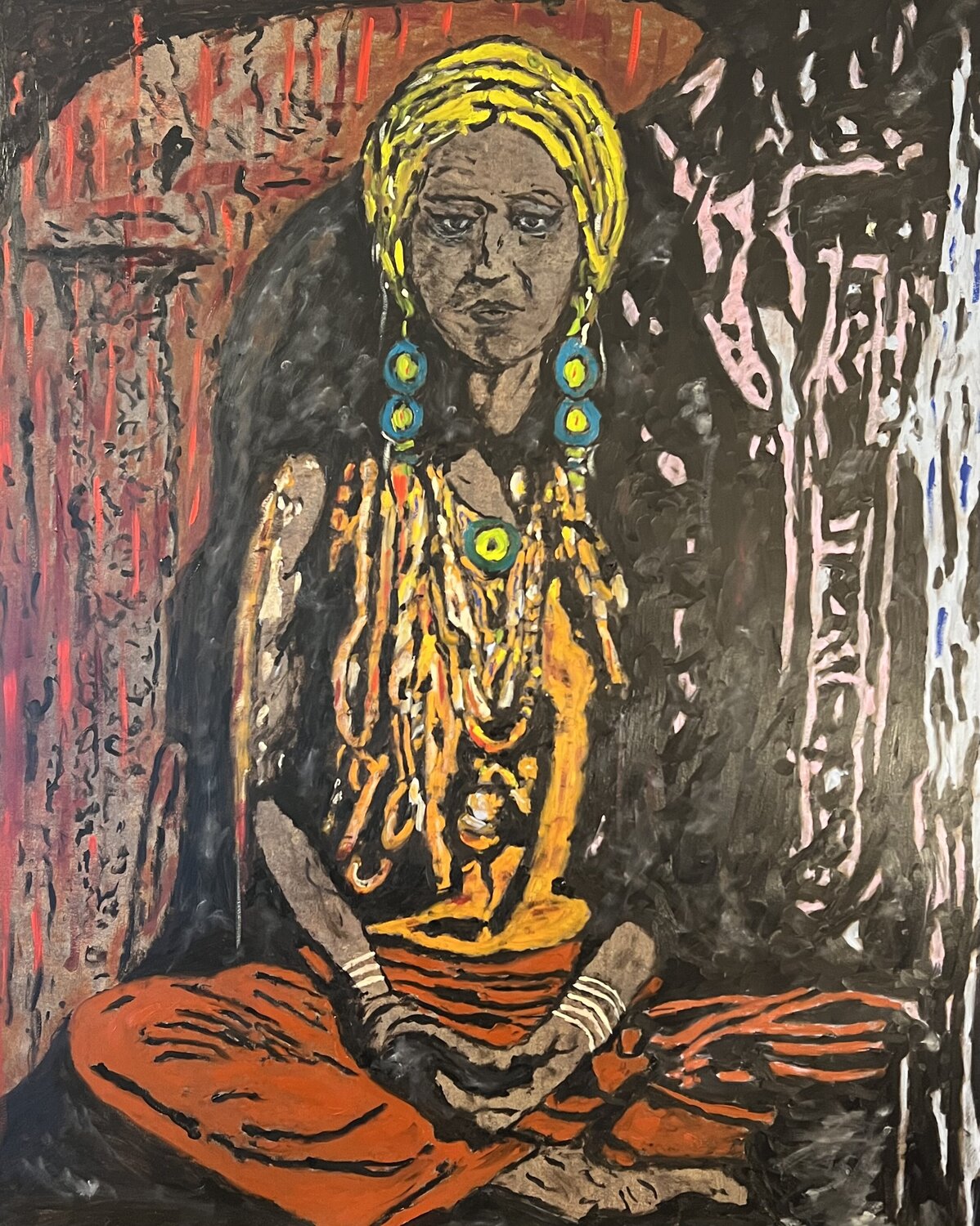 Meditation im Feuerlicht Daniel Pultorak Original painting for sale