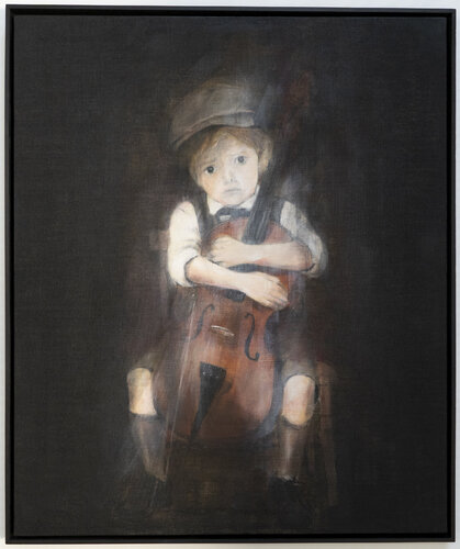 a boy cellist by Tomoya Nakano, Painting for Sale on Select