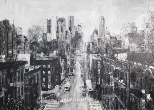 New York, city scape composition #16 by Tomoya Nakano, Painting for Sale on Select