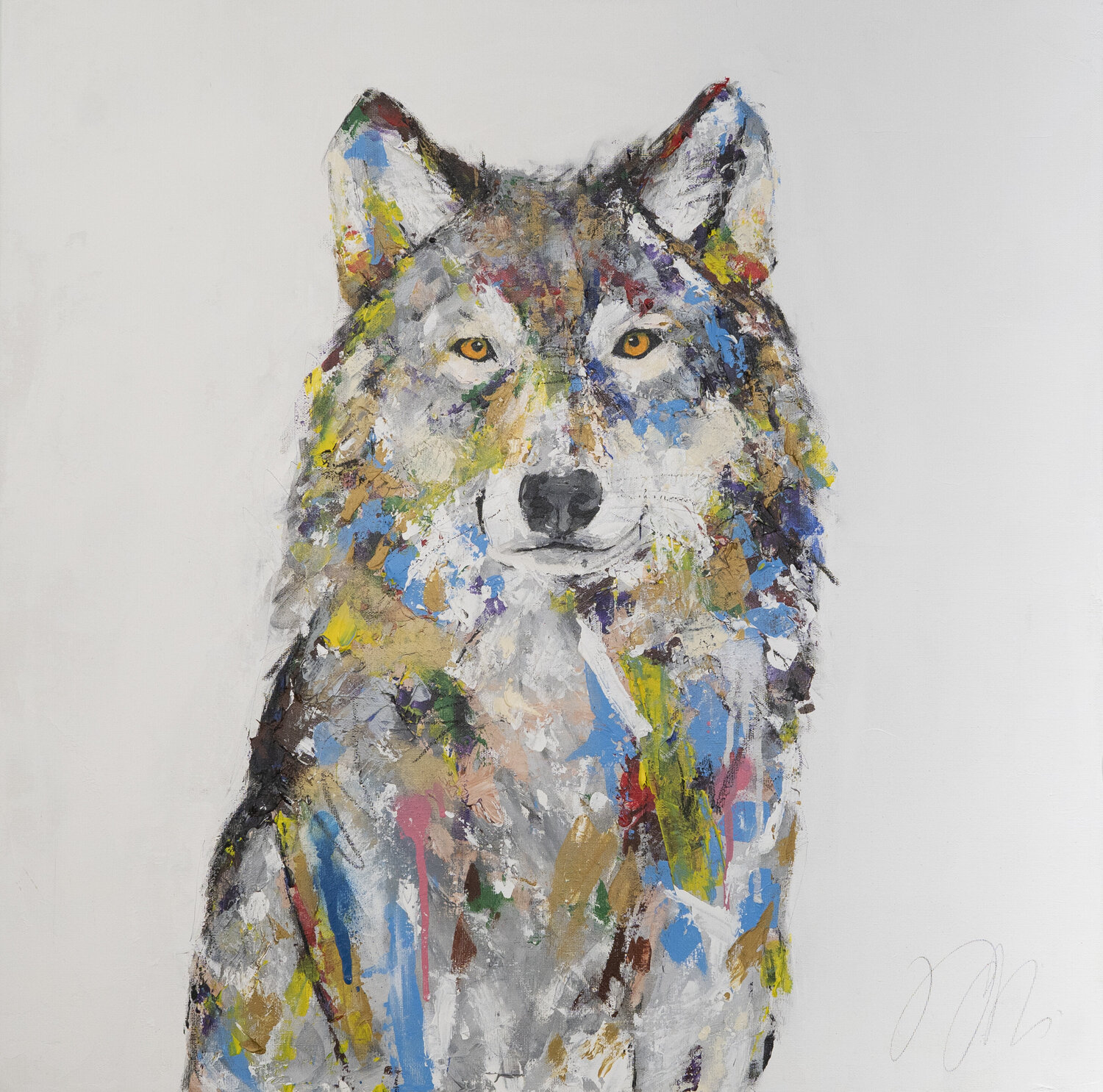 Wolf Tomoya Nakano Original painting for sale