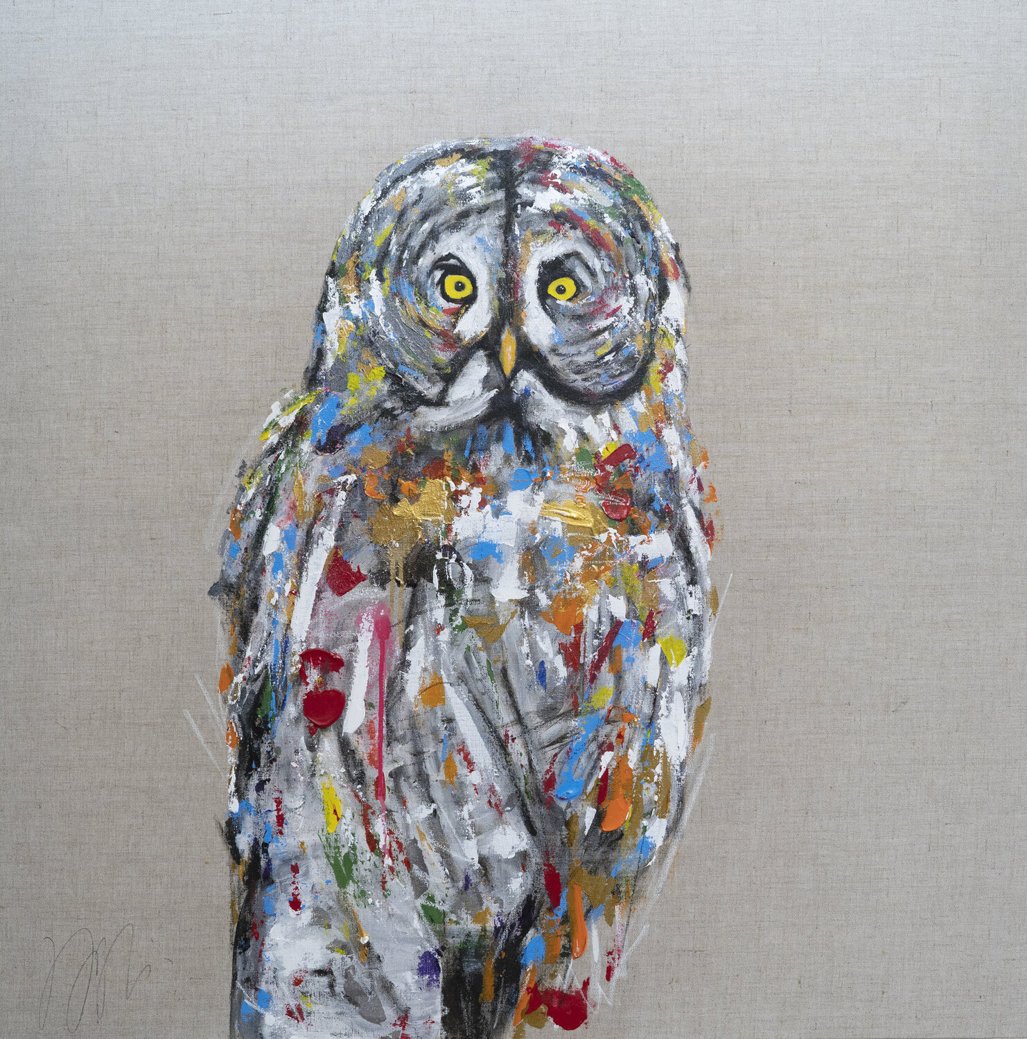 owl Tomoya Nakano Original painting for sale
