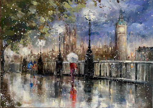 That Night In London by Ewa Czarniecka, Painting for Sale on Select