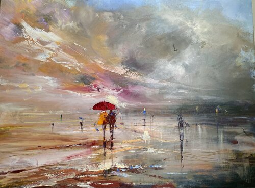 The lovers stroll by Ewa Czarniecka, Painting for Sale on Select