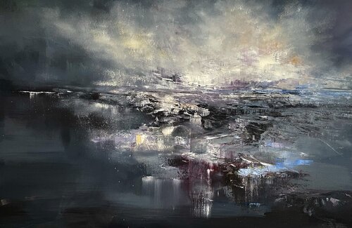 Between Worlds by Ewa Czarniecka, Painting for Sale on Select