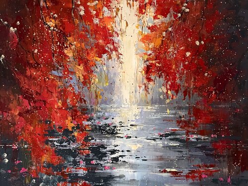 The Fiery Passage by Ewa Czarniecka, Painting for Sale on Select