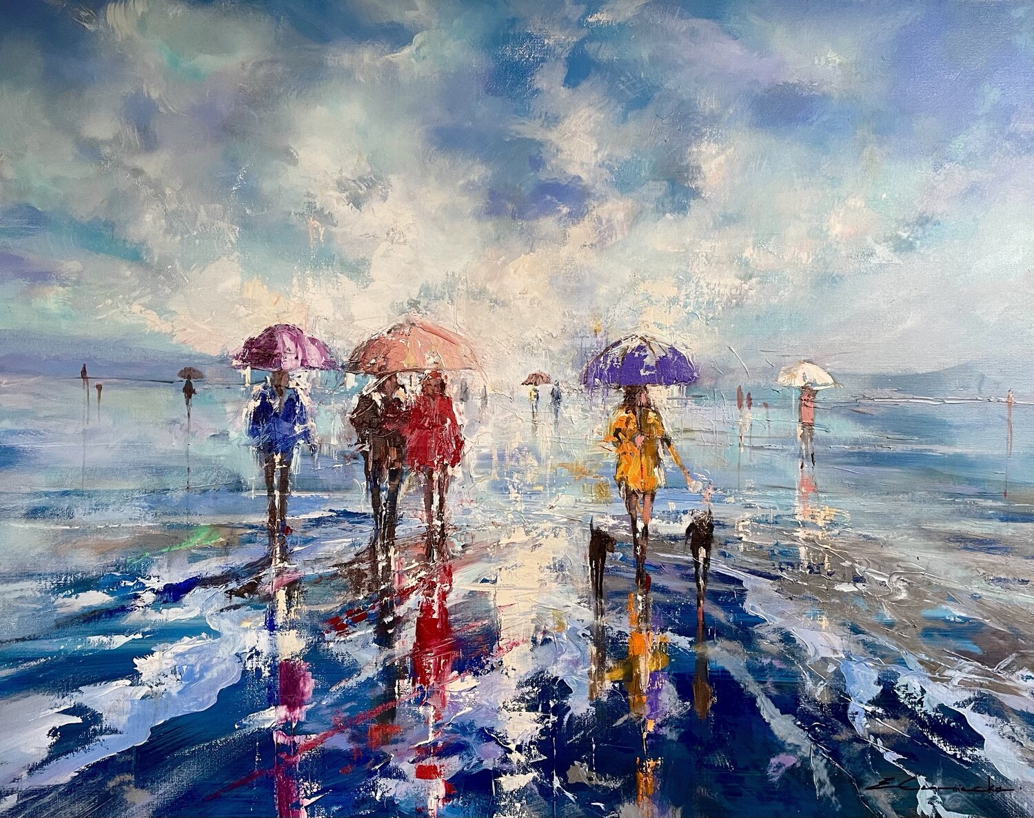 Oceans Mirror Ewa Czarniecka Original painting for sale