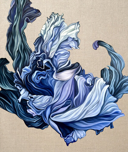 Crashing Blues by Caroline Pera, Painting for Sale on Select