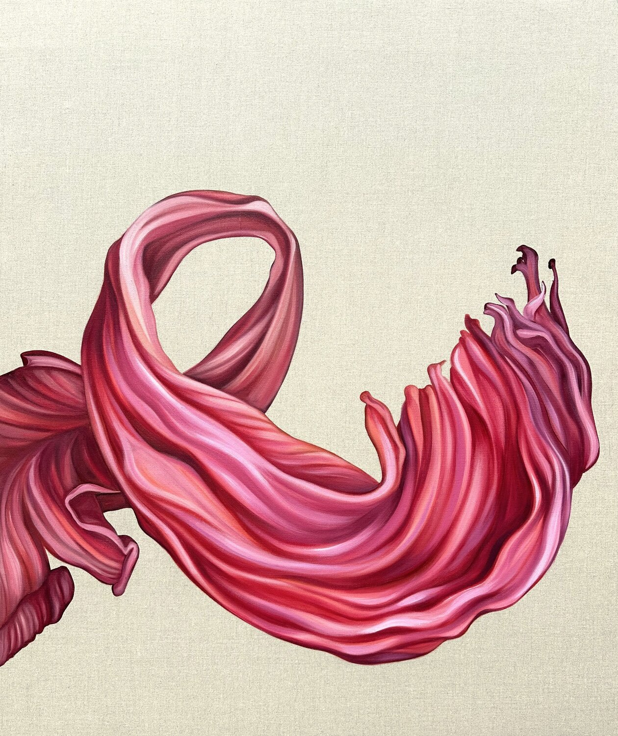 Red Caroline Pera Original painting for sale