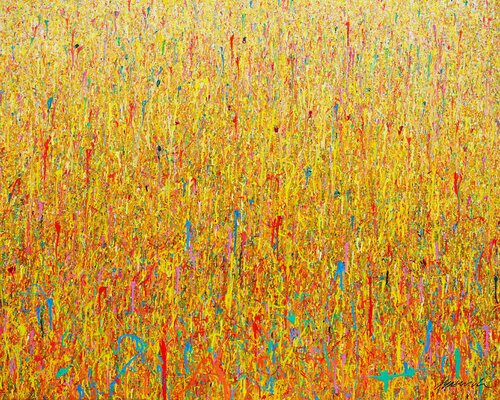 Claim 152 - Großformat in Orange by Mark Hellbusch, Painting for Sale on Select