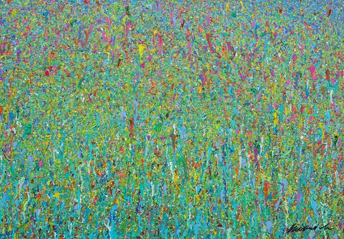 Claim 155 - abstrakte Kunst in Blau by Mark Hellbusch, Painting for Sale on Select