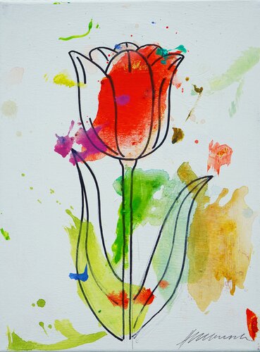 Blume III by Mark Hellbusch, Painting for Sale on Select