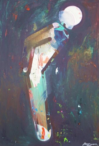 Der Besucher by Mark Hellbusch, Painting for Sale on Select