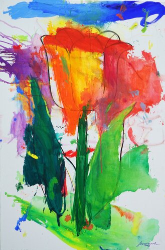 Blume IX by Mark Hellbusch, Painting for Sale on Select