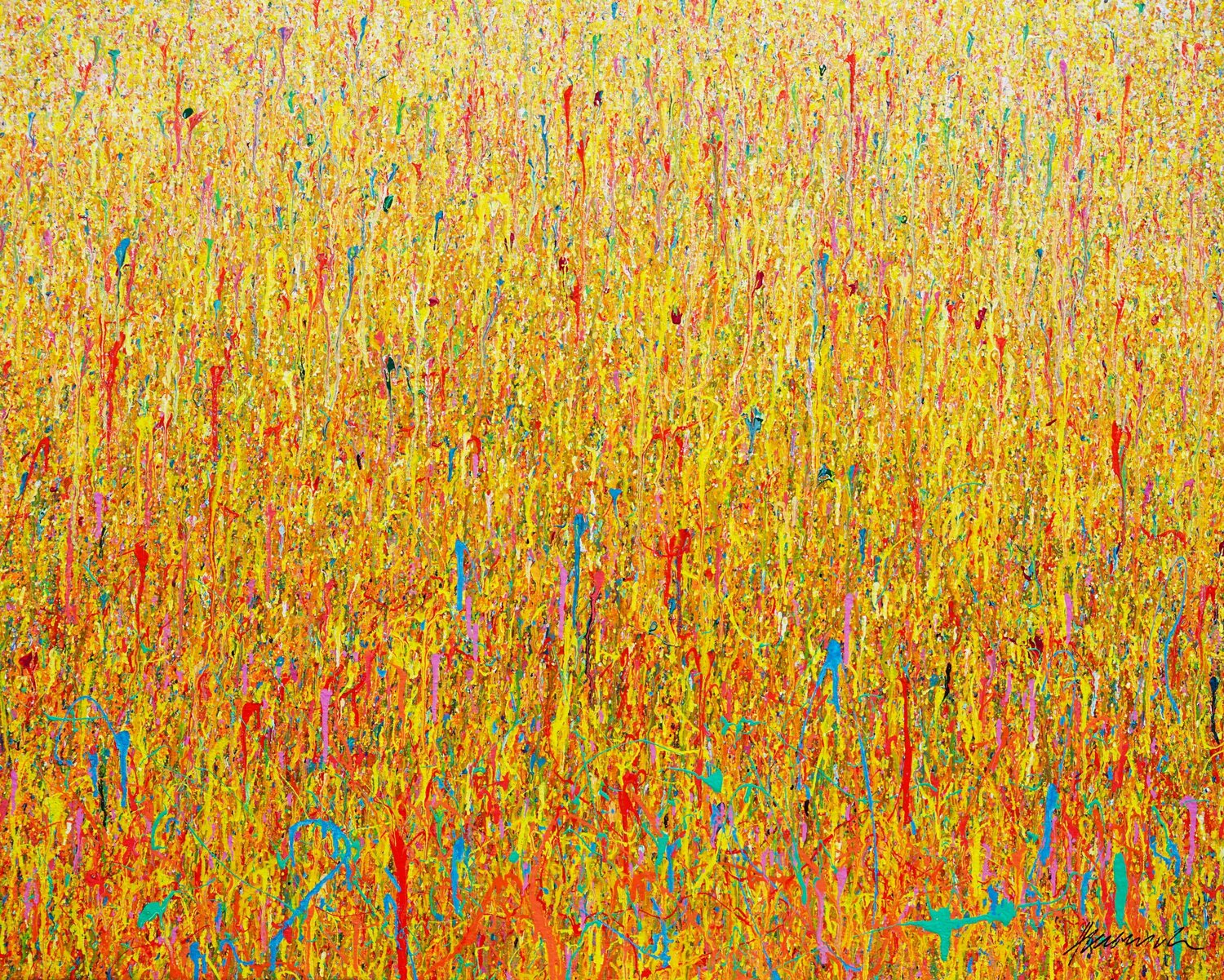 Claim 152 - Großformat in Orange Mark Hellbusch Original painting for sale