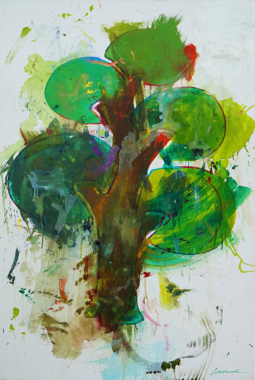 Baum VI Mark Hellbusch Original painting for sale