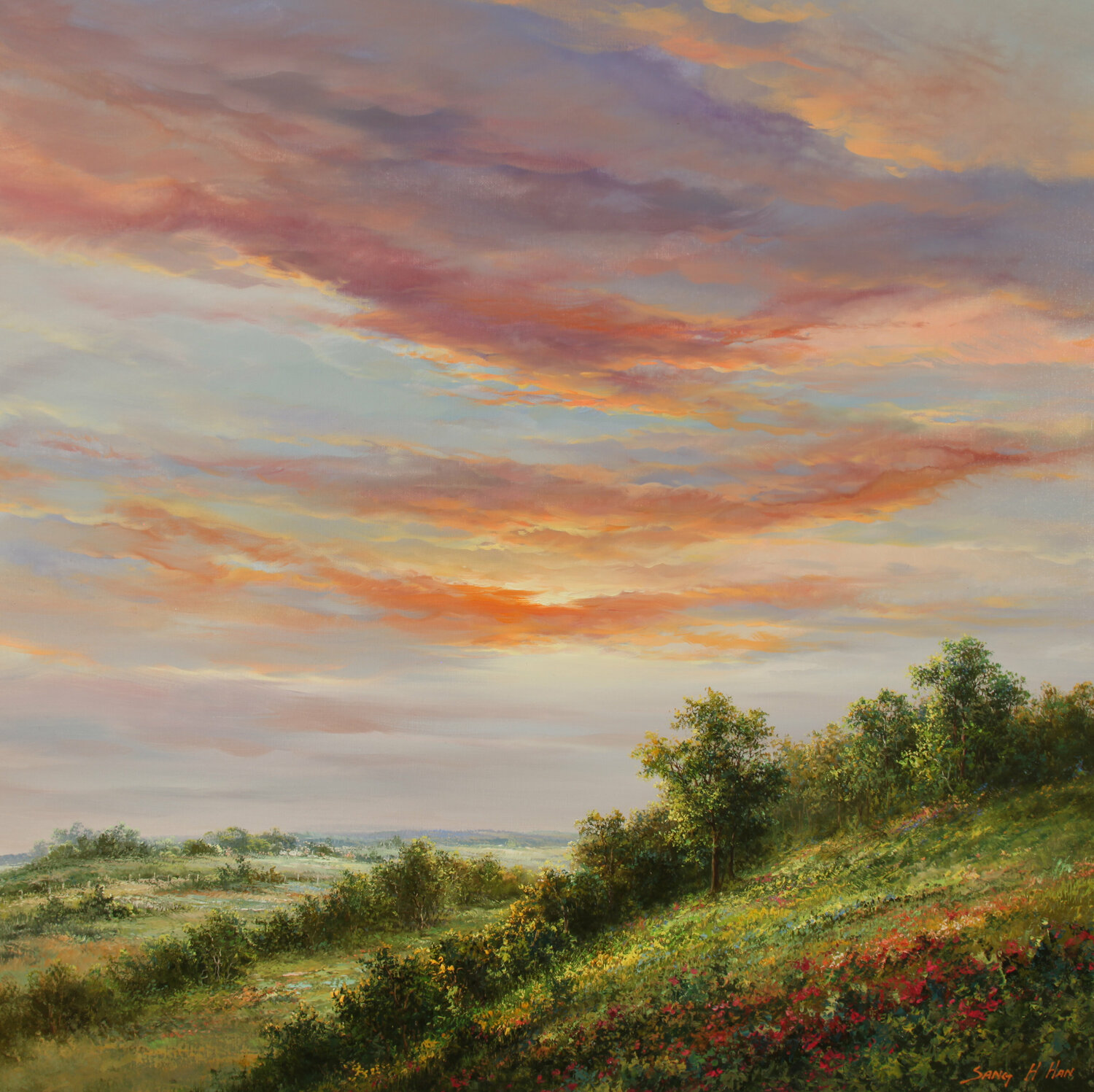 The Blessings of Spring Sang H. Han Original painting for sale