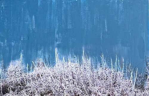 Blue November 08 by Antje Wanderer-Oberhaus, Painting for Sale on Select