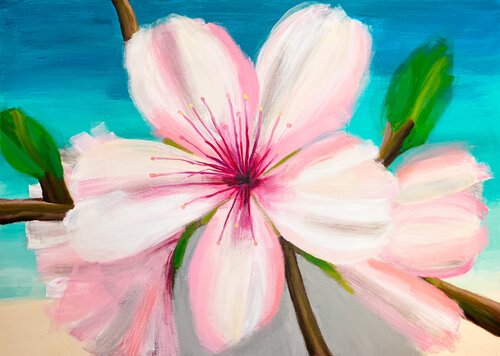 Mallorquinische Mandelblüte by Antje Wanderer-Oberhaus, Painting for Sale on Select