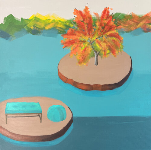 Small Islands - Autumn von Antje Wanderer-Oberhaus, Malerei kaufen auf Select