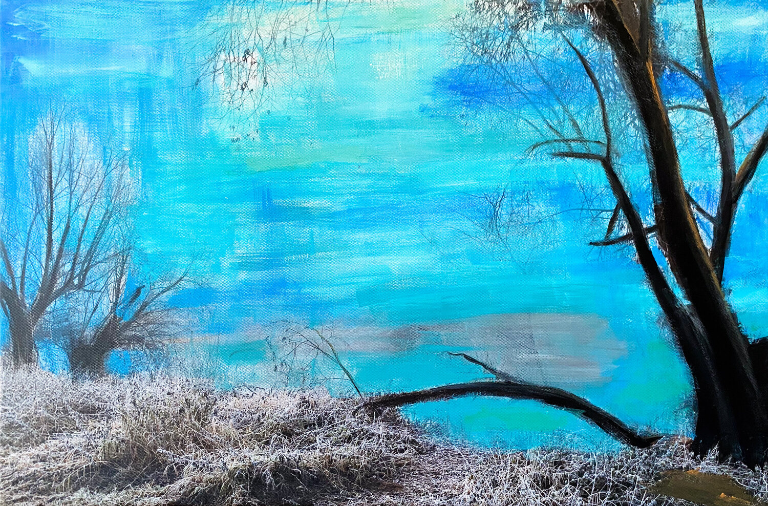 Blue November 04 Antje Wanderer-Oberhaus Original painting for sale