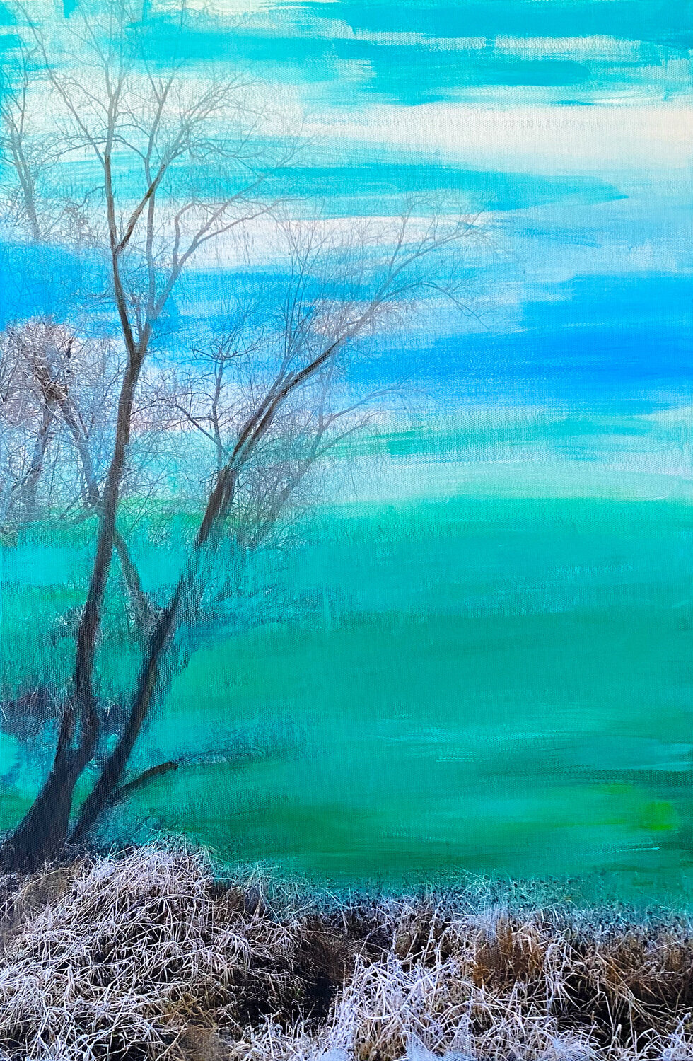 Blue November 06 Antje Wanderer-Oberhaus Original painting for sale