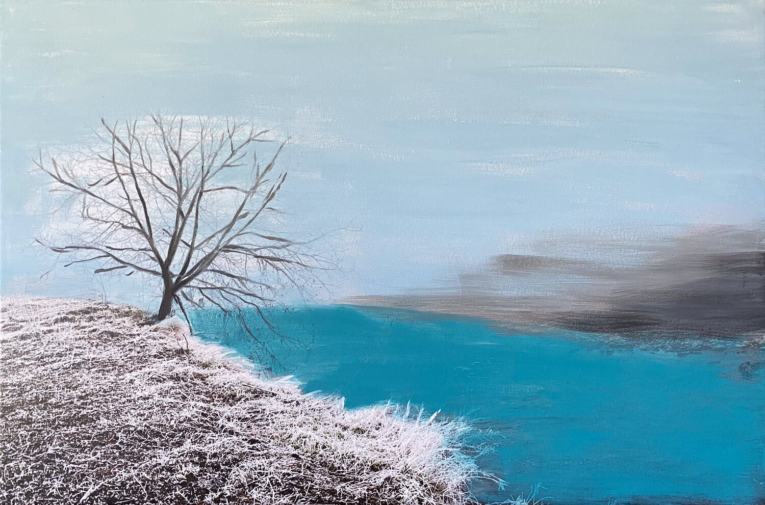 Blue November 07 Antje Wanderer-Oberhaus Original painting for sale