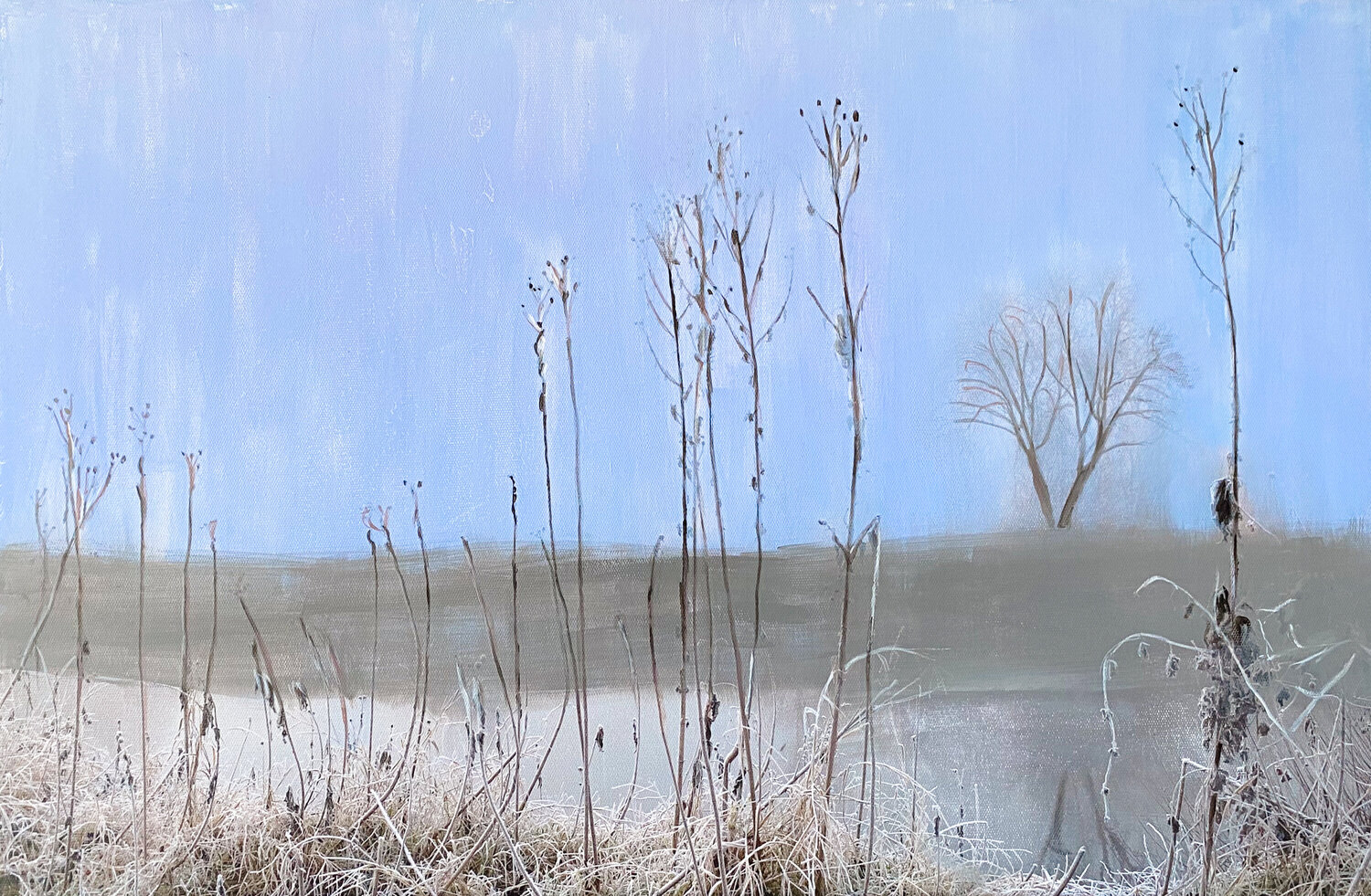 Blue November 10 Antje Wanderer-Oberhaus Original painting for sale