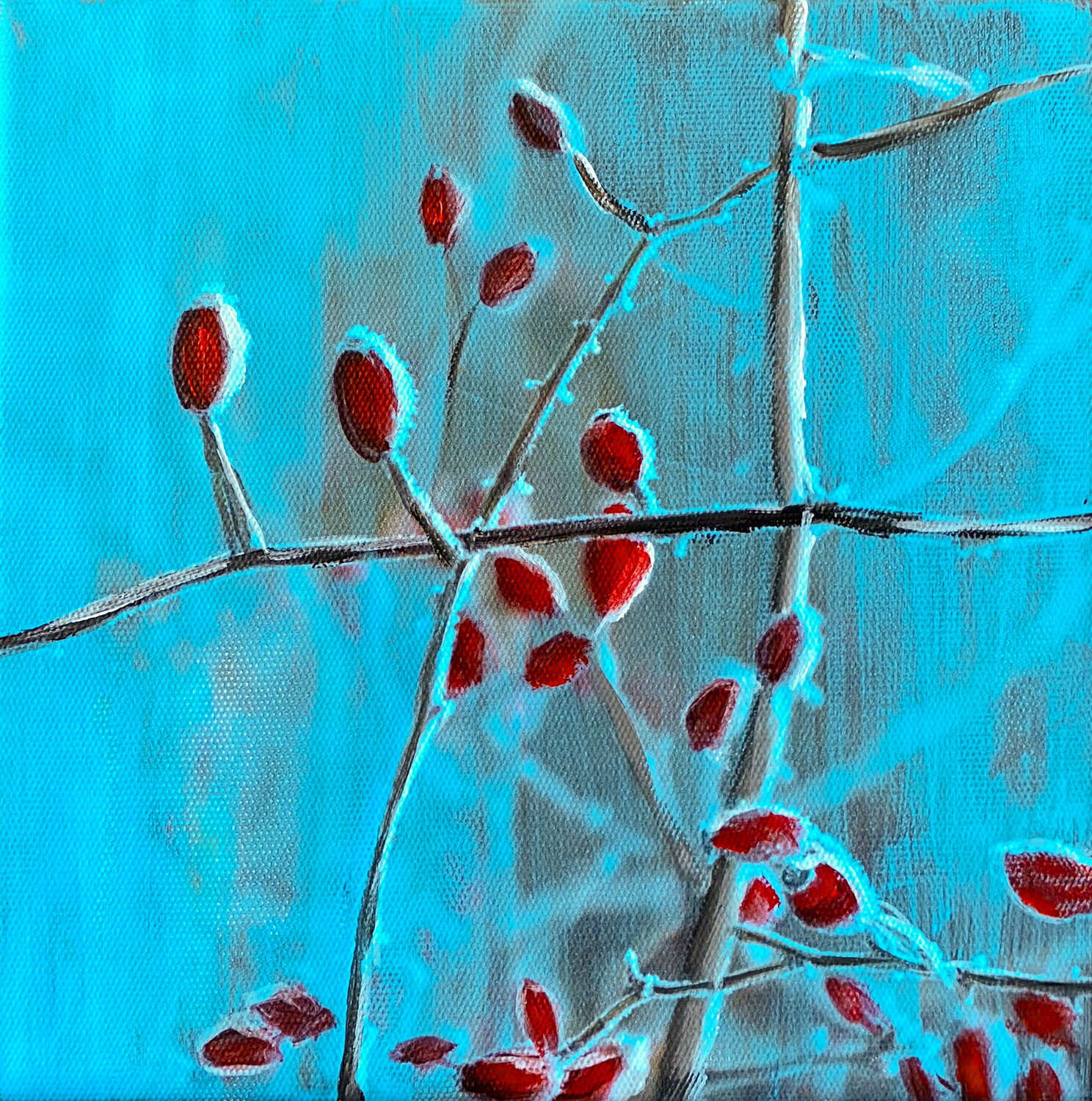 Blue November 12 Antje Wanderer-Oberhaus Original painting for sale