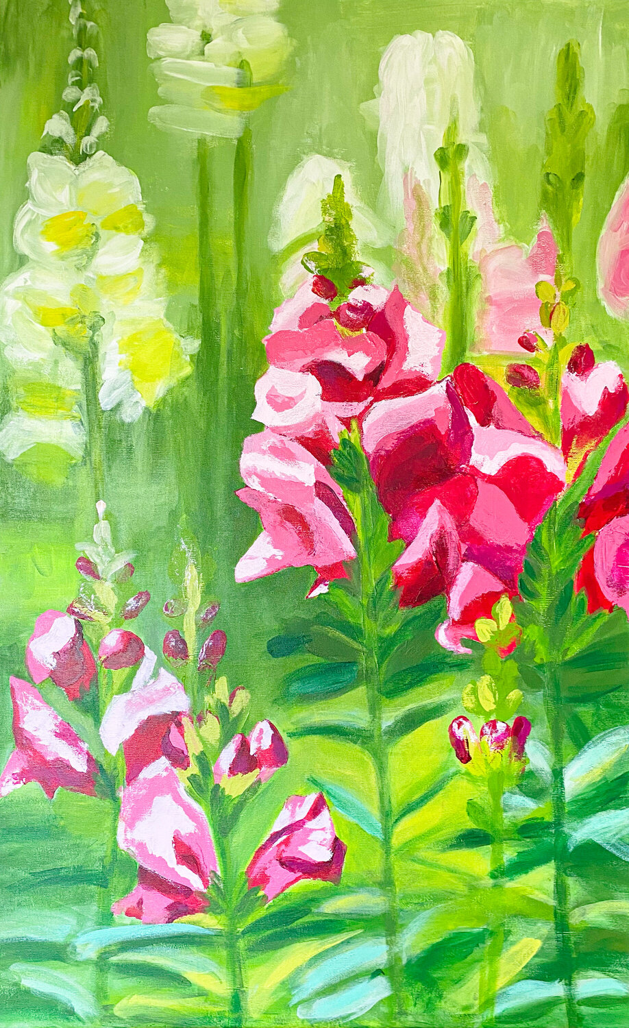 Löwenmäulchen Antje Wanderer-Oberhaus Original painting for sale