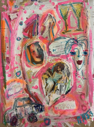 Schöne neue Welt - Beautiful new world by Meinrad Hoyer, Painting for Sale on Select