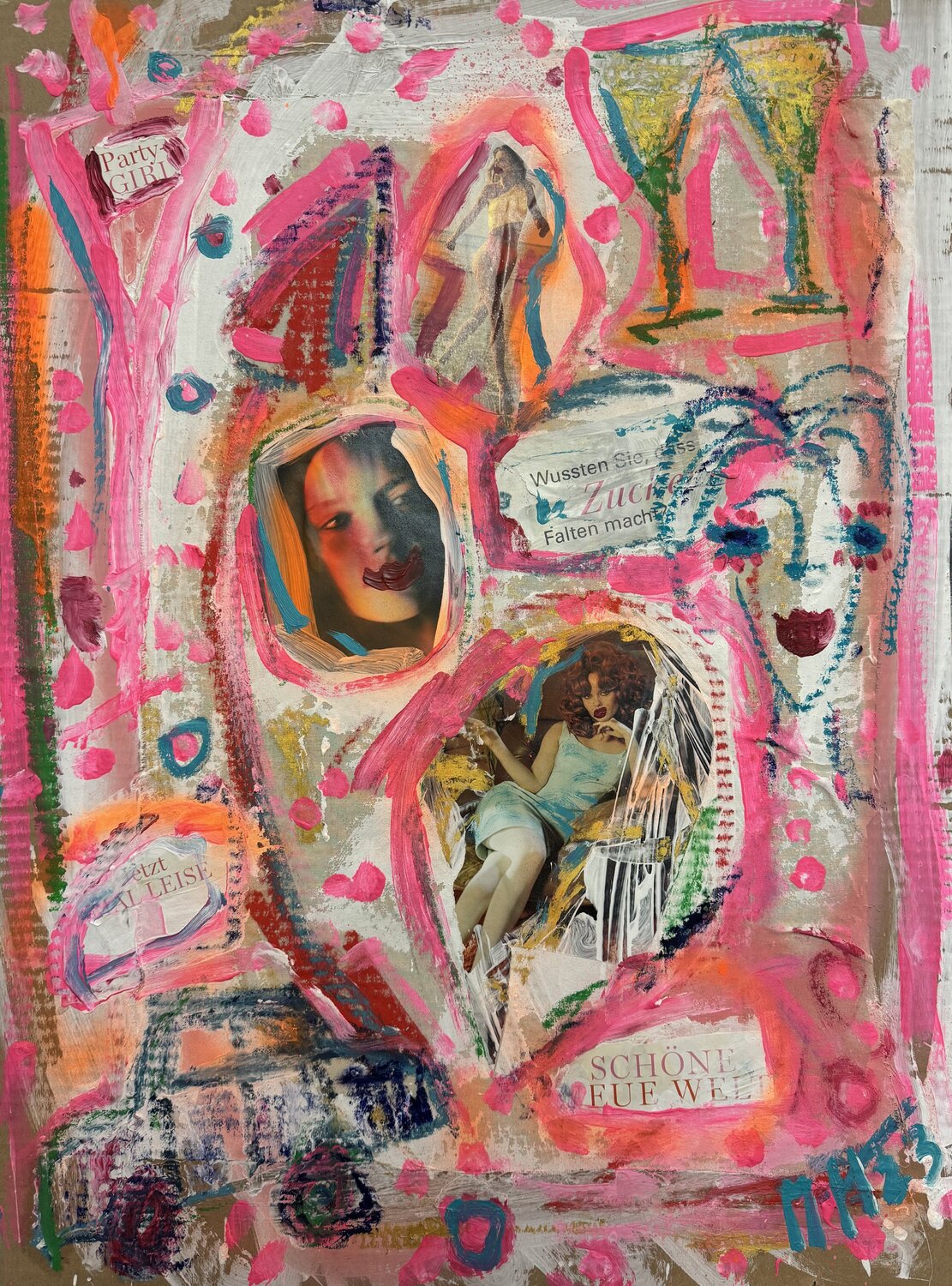 Schöne neue Welt - Beautiful new world Meinrad Hoyer Original painting for sale