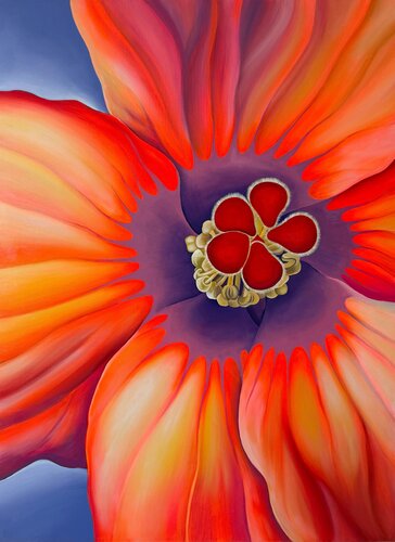 Fiery Bloom by Katya Rozz, Painting for Sale on Select