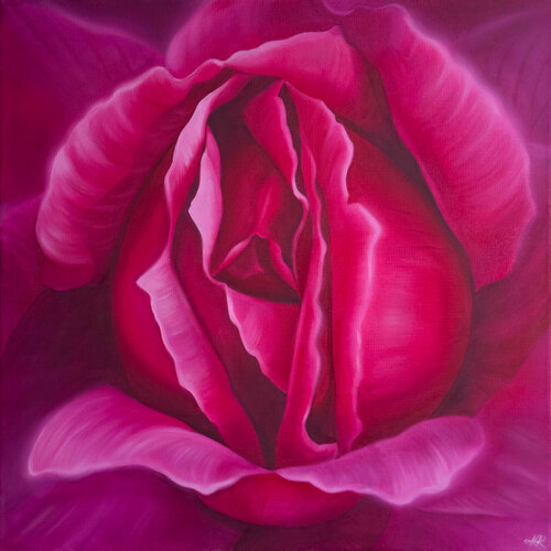 Magenta Rose by Katya Rozz, Painting for Sale on Select