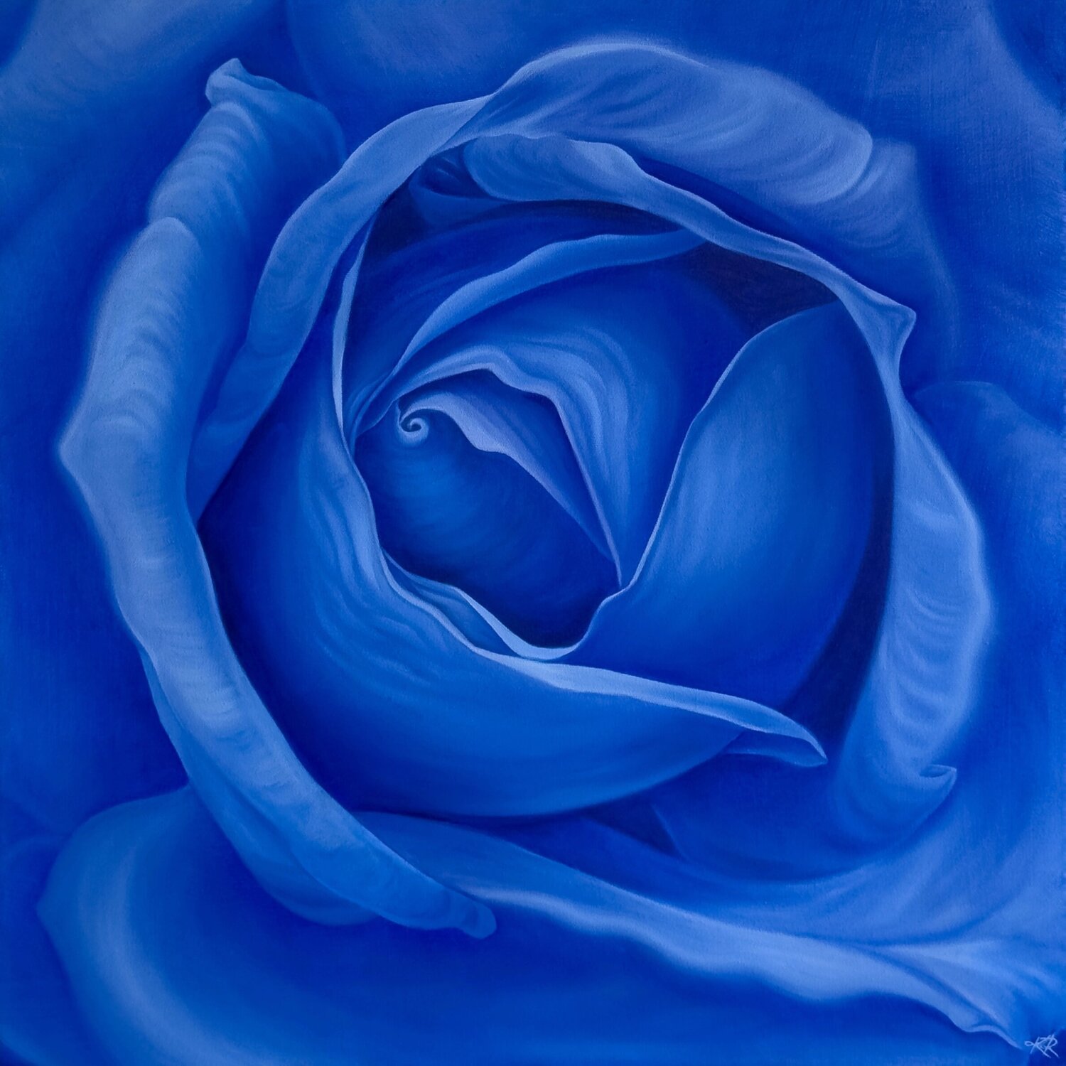 Ultramarine Rose Katya Rozz Original painting for sale