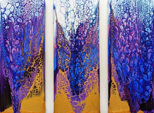 Triptychon 1, Nr. 2024111 by Dennis Bätz, Painting for Sale on Select