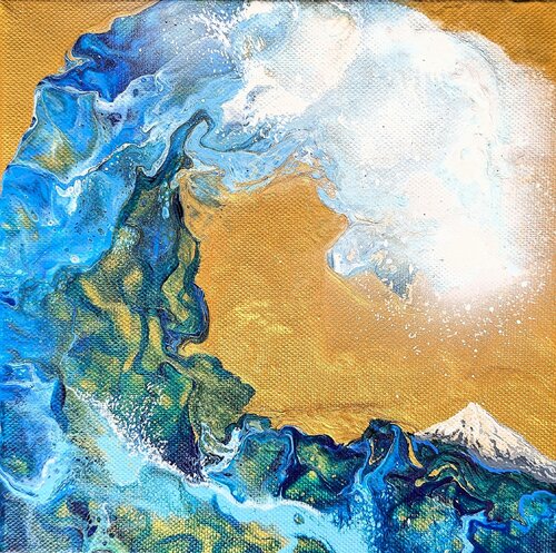 The "little" Big Wave, Nr. 2026140 by Dennis Bätz, Painting for Sale on Select