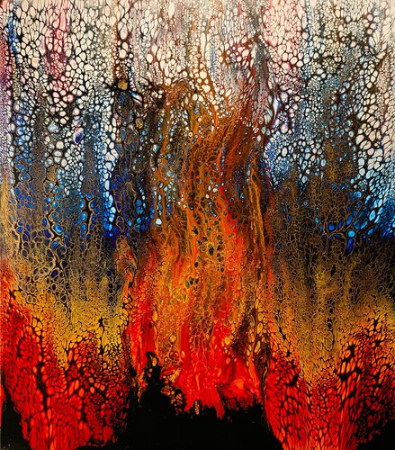 Blaze, Nr. 202392 by Dennis Bätz, Painting for Sale on Select