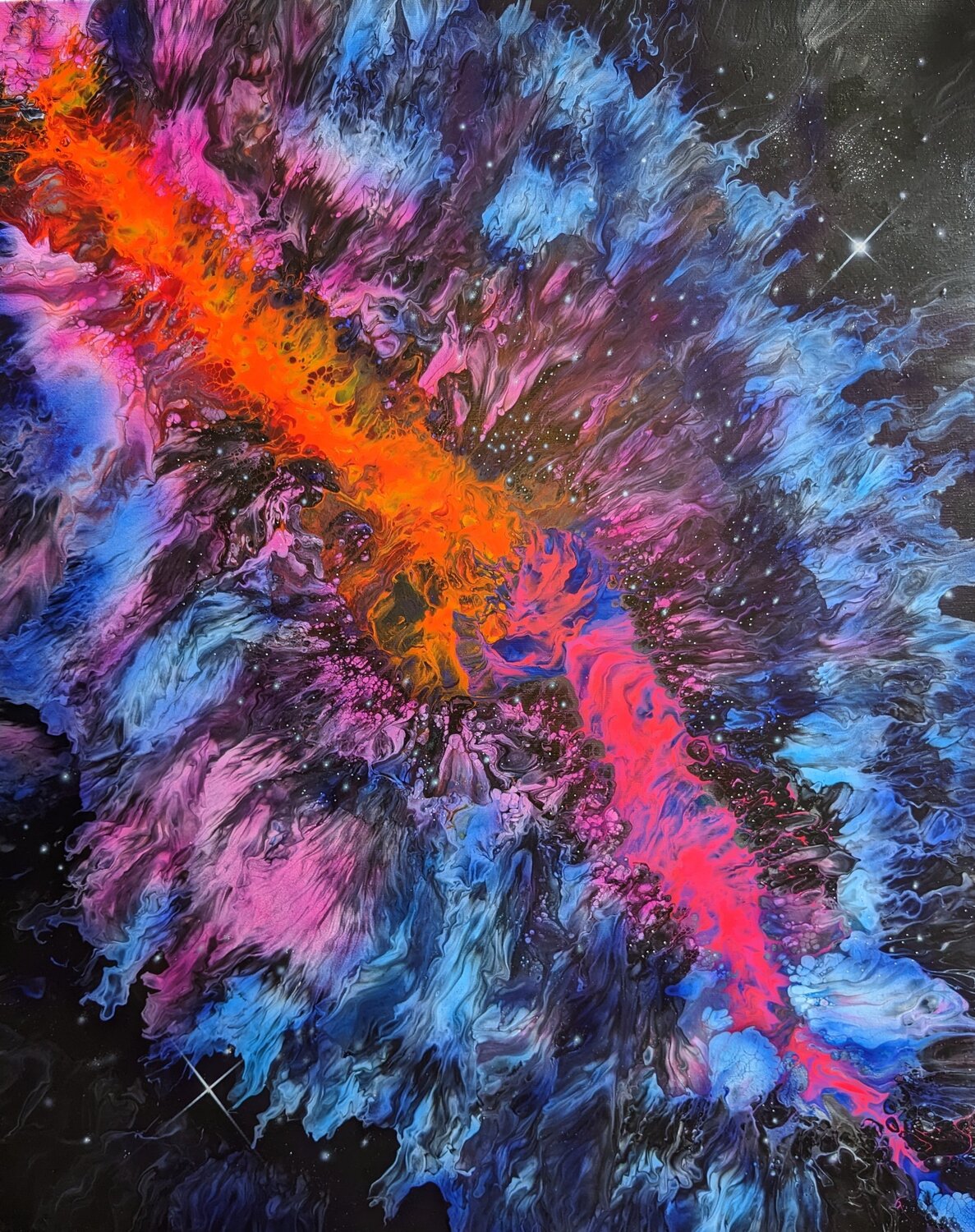 Starburst Dennis Bätz Original painting for sale