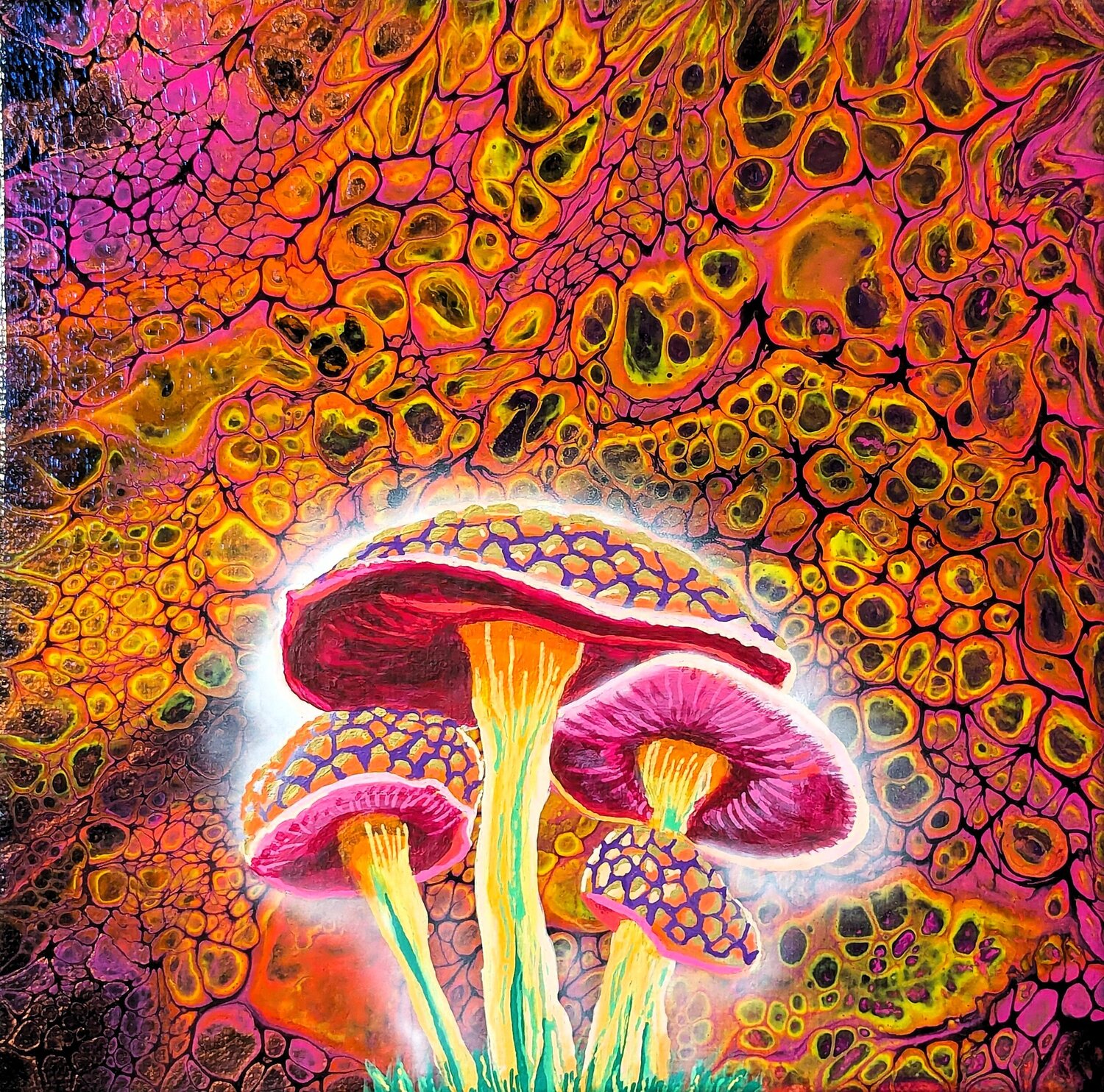 Magic Mushrooms, Nr.2025135 Dennis Bätz Original painting for sale