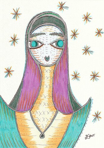 The Mermaid Princess. by Ewa Dura, Drawing for Sale on Select