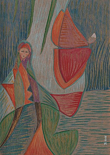 Thumbelina. Escape. by Ewa Dura, Drawing for Sale on Select