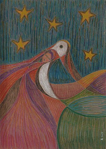 Thumbelina. Solace. by Ewa Dura, Drawing for Sale on Select