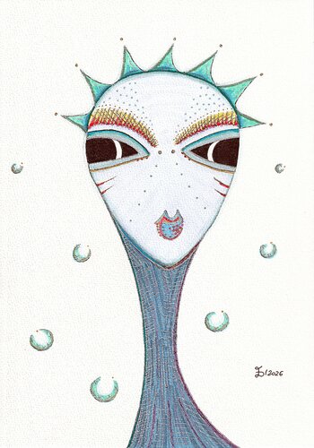 The Water Princess by Ewa Dura, Drawing for Sale on Select